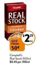 Campbell's - Real Stock 500ml offers at $2.25 in Foodworks