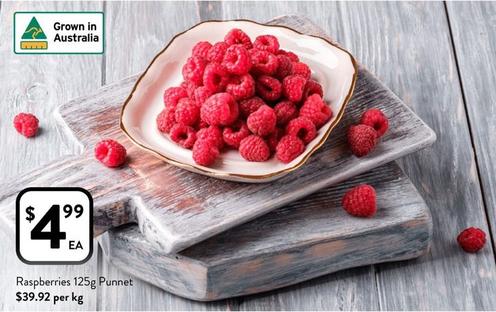 Raspberries 125g Punnet offers at $4.99 in Foodworks
