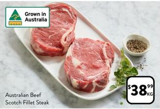 Australian Beef Scotch Fillet Steak offers at $38.99 in Foodworks