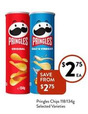Pringles - Chips 118/134g Selected Varieties offers at $2.75 in Foodworks
