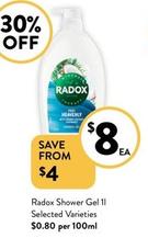 Radox - Shower Gel 1l Selected Varieties offers at $8 in Foodworks