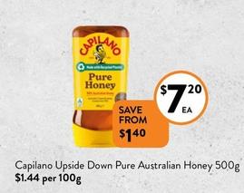 Capilano - Upside Down Pure Australian Honey 500g offers at $7.2 in Foodworks