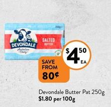 Devondale - Butter Pat 250g offers at $4.5 in Foodworks