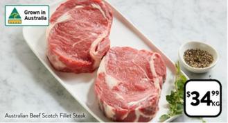 Australian Beef Scotch Fillet Steak offers at $34.99 in Foodworks