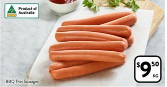 Bbq Thin Sausages offers at $9.5 in Foodworks