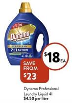 Dynamo - Professional Laundry Liquid 4l offers at $18 in Foodworks