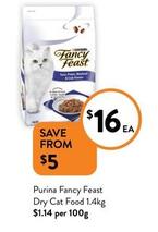 Purina - Fancy Feast Dry Cat Food 1.4kg offers at $16 in Foodworks