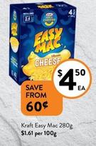 Kraft - Easy Mac 280g offers at $4.5 in Foodworks