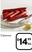 Kabana offers at $14.99 in Foodworks