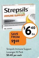 Strepsils - Immune Support Lozenges 16 Pack offers at $6.4 in Foodworks