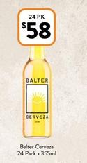 Balter - Cerveza 24 Pack X 355ml offers at $58 in Foodworks