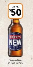 Tooheys - New 24 Pack X 375ml offers at $50 in Foodworks