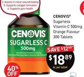 Cenovis - Sugarless Vitamin C 500mg Orange Flavour 300 Tablets offers at $18.89 in Chemist King