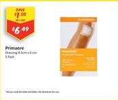 Primaore - Dressing 8.3cm X 6 Cm 5 Pack offers at $6.49 in Chemist Outlet