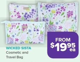 Wicked Sista - Cosmetic And Travel Bag offers at $19.95 in Malouf Pharmacies