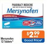 Mersynofen - 12 Tablets offers at $2.99 in Good Price Pharmacy
