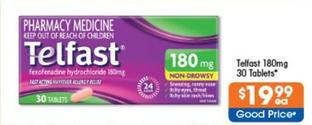 Telfast - 180mg 30 Tablets offers at $19.99 in Good Price Pharmacy
