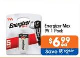 Energizer - Max 9v 1 Pack offers at $6.99 in Good Price Pharmacy