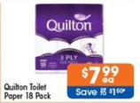 Quilton - Toilet Paper 18 Pack offers at $7.99 in Good Price Pharmacy