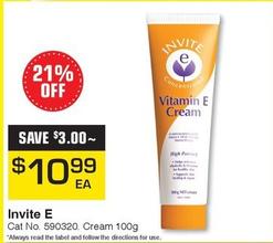 Invite E - Cream 100g offers at $10.99 in Pharmacy Direct
