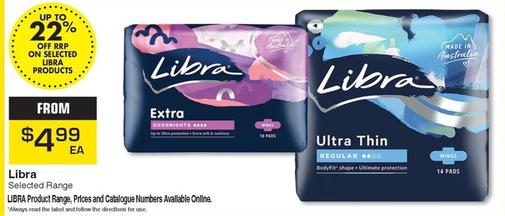 Libra - Selected Range offers at $4.99 in Pharmacy Direct
