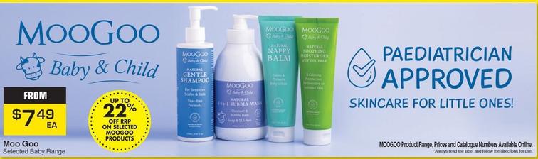 Moogoo - Selected Baby Range offers at $7.49 in Pharmacy Direct