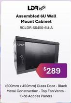 Ldr - Assembled 6u Wall Mount Cabinet offers at $289 in Leader Computers