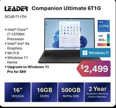 Leader - Companion Ultimate 6t1g offers at $2499 in Leader Computers