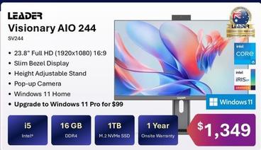 Leader - Visionary Aio 244 offers at $1349 in Leader Computers
