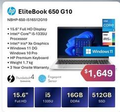 Hp - Elitebook 650 G10 offers at $1649 in Leader Computers