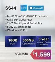 Leader - Corporate Slim Desktop / Windows 11 Pro Ss44 offers at $1599 in Leader Computers