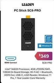 Leader - Pc Stick Sc8-pro offers at $349 in Leader Computers