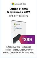 Microsoft - Office Home & Business 2021 offers at $399 in Leader Computers