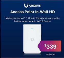 Ubiquiti - Access Point In-wall Hd offers at $339 in Leader Computers