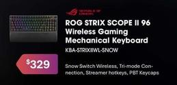 Rog - Strix Scope Ii 96 Wireless Gaming Mechanical Keyboard offers at $329 in Leader Computers