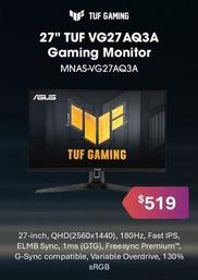 Asus - 27" Tuf Vg27aq3a Gaming Monitor offers at $519 in Leader Computers