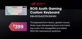 Rog - Azoth Gaming Custom Keyboard offers at $399 in Leader Computers