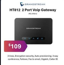 Grandstream - Ht812 2 Port Voip Gateway offers at $109 in Leader Computers