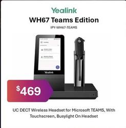 Yealink - Wh67 Teams Edition offers at $469 in Leader Computers