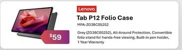 Lenovo - Tab P12 Folio Case offers at $59 in Leader Computers