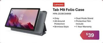 Lenovo - Tab M9 Folio Case offers at $39 in Leader Computers