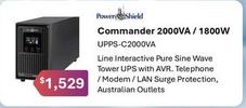 Powershield - Commander 2000va/1800w offers at $1529 in Leader Computers