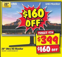 Samsung - 28" Ultra Hd Monitor offers at $399 in JB Hi Fi