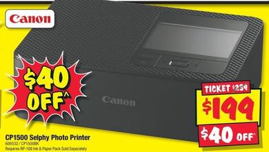 Canon - Cp1500 Selphy Photo Printer offers at $199 in JB Hi Fi