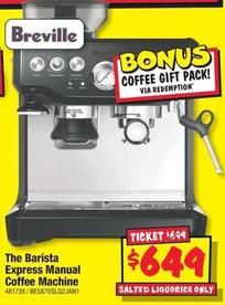 Breville - The Barista Express Manual Coffee Machine offers at $649 in JB Hi Fi