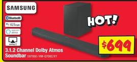 Samsung - 3.1.2 Channel Dolby Atmos Soundbar offers at $699 in JB Hi Fi