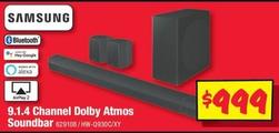 Samsung - 9.1.4 Channel Dolby Atmos Soundbar offers at $999 in JB Hi Fi
