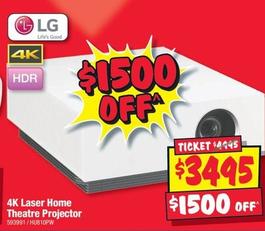 Lg - 4k Laser Home Theatre Projector offers at $3495 in JB Hi Fi