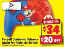 Faceoff Controller Deluxe + Audio For Nintendo Switch offers at $34 in JB Hi Fi