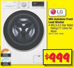 Lg - 9kg Autodose Front Load Washer offers at $999 in JB Hi Fi